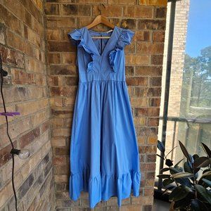 Periwinkle Ruffle Maxi Dress